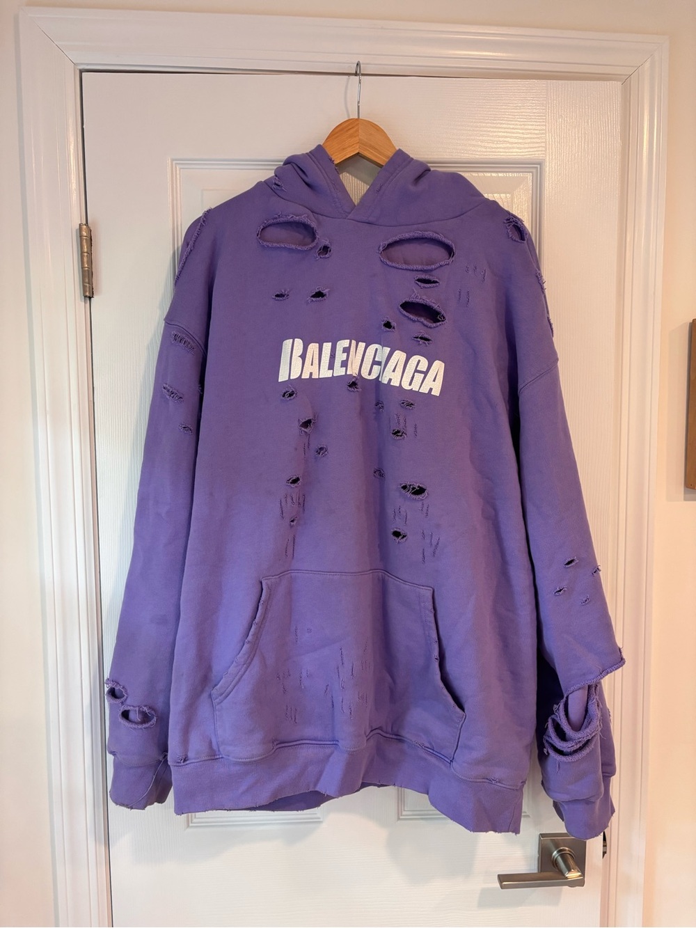 Designer Inspired purple men's sweatshirt size large